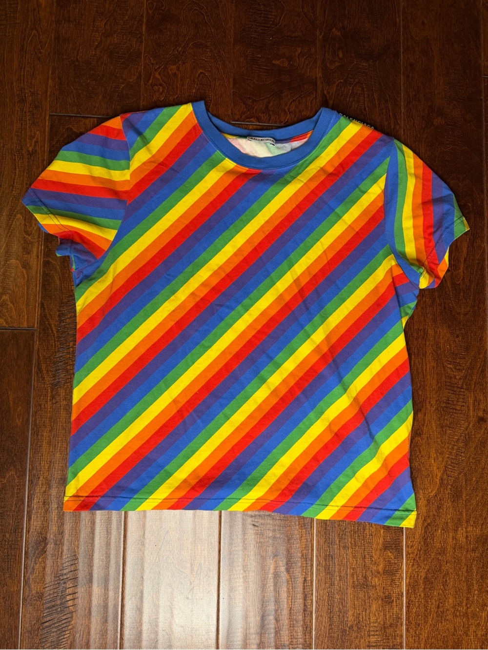 Balenciaga Rainbow Striped T-Shirt
